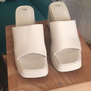 Zara Women's Mules - White - Size EU 40